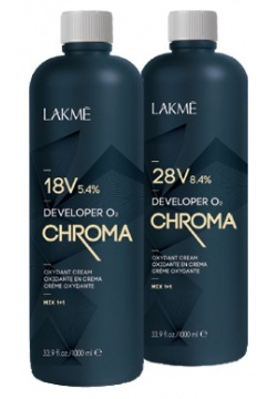 Стабилизированный крем окислитель Chroma Developer 28V 8 4% (72301  1000 мл) Lakme (Испания) 72311