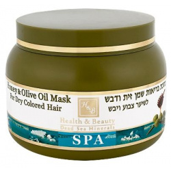 Маска для сухих окрашенных волос с оливковым маслом и медом Health & Beauty (Израиль) HB301