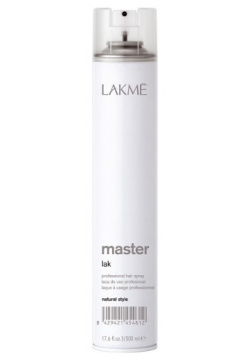 Лак для волос нормальной фиксации Lak natural style (45461  500 мл) Lakme (Испания) 45461