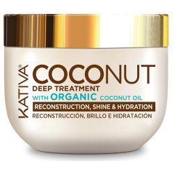 Восстанавливающая маска с органическим кокосовым маслом для поврежденных волос Coconut Kativa (Перу) 65840762