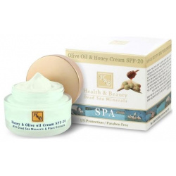 Крем для лица  с медом и оливковым маслом SPF 20 Health & Beauty (Израиль) HB101