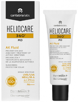 Флюид АК с тотальной защитой СЗФ 100+ Heliocare 360? MD AK Fluid Sunscreen Cantabria Labs (ранее IFC) (Испания) 15402
