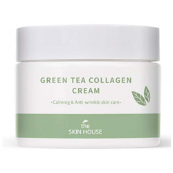 Успокаивающий крем на основе коллагена и экстракта зелёного чая Green Tea Collagen Cream The Skin House (Корея) 823439