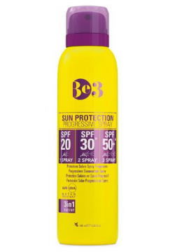 Солнцезащитный спрей с прогрессирующим SPF 20/30/50+ Sun protection progressive spray (0604000  100 мл) Be3 (Италия) 0604000