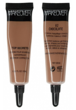 Водостойкий гель для бровей Waterproof Eyebrow Corrector (EB3802  02 Chocolate 1 шт) Makeover Paris (Франция) EB3801