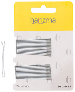 Невидимки 50 мм прямые серебро Harizma (Германия) h10535 17