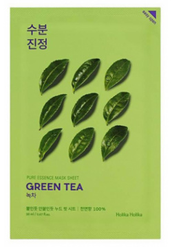 Тканевая маска с зеленым чаем Pure Essence Mask Sheet Green Tea Holika (Корея) 20010100
