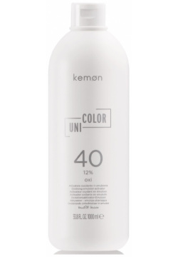 Универсальный активатор для окрашивания и обесцвечивания волос Uni Color Oxi 40 Vol (62140  1000 мл) Kemon (Италия) 62140
