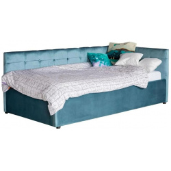Односпальная кровать тахта Bonna 900  П/М ткань Синий Браво 80 НМ0245