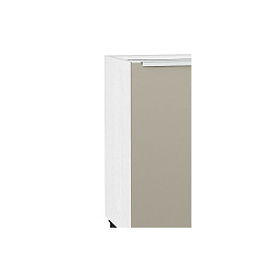 Шкаф нижний с 1 ой дверцей Фьюжн Н 400 Silky Grey Белый | 40 см Браво 
