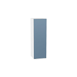 Шкаф верхний с 1 ой дверцей Фьюжн В 309 Silky Blue Белый | 30 см Браво 