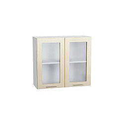 Шкаф верхний с 2 мя остекленными дверцами Валерия М В 800 Браво комплект