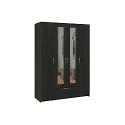 Шкаф 4 двери и 1 ящик с 2 зеркалами СИРИУС | 156 см Браво 