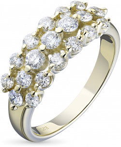 Кольцо из желтого золота с бриллиантами э0301кц08188800 ЭПЛ Даймонд 2050013413685