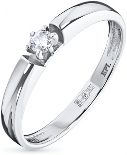 Кольцо из серебра с бриллиантом э0601кц02159400 ЭПЛ Даймонд 2050013691885
