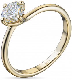 Кольцо из желтого золота с бриллиантом э0301кц04200688 ЭПЛ Даймонд 2050015229994