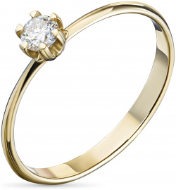 Кольцо из желтого золота с бриллиантом э0301кц04203092 ЭПЛ Даймонд 2050013356203