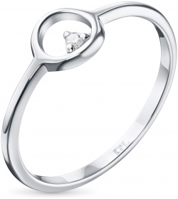 Кольцо из серебра с бриллиантом э0601кц02210503 ЭПЛ Даймонд 7000001831491
