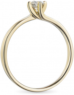 Кольцо из желтого золота с бриллиантом э0301кц06220202 ЭПЛ Даймонд 7000001868282