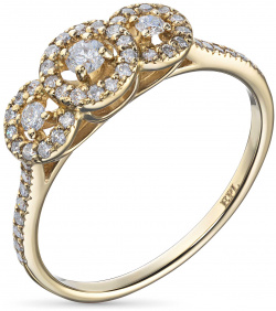Кольцо из желтого золота с бриллиантами э0301кц01192800 ЭПЛ Даймонд 7000001954633