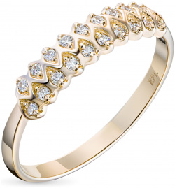 Кольцо из желтого золота с бриллиантами э0301кц12200014 ЭПЛ Даймонд 7000001986658