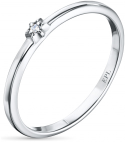 Кольцо из серебра с бриллиантом э0601кц08197630 ЭПЛ Даймонд 8600000248437