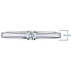Кольцо из серебра с бриллиантом э0601кц09152400 ЭПЛ Даймонд 8600000287450
