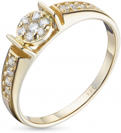 Кольцо из желтого золота с бриллиантами э0301кц09200302 ЭПЛ Даймонд 8700000204829