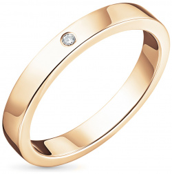 Кольцо из красного золота с бриллиантом э0201кц08110300 ЭПЛ Даймонд 2050009412951