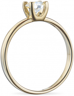 Кольцо из жёлтого золота с выращенным бриллиантом e0312kts10161700 ЭПЛ Даймонд 8700000609556