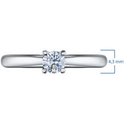 Кольцо из серебра с выращенным бриллиантом e0612kts04203116 ЭПЛ Даймонд 8700000928077