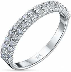 Кольцо из серебра с выращенными бриллиантами e0612kts04181900 ЭПЛ Даймонд 8700000834255