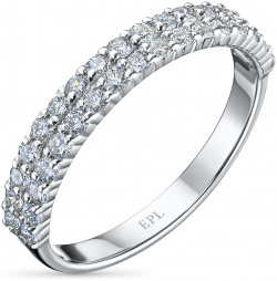 Кольцо из серебра с выращенными бриллиантами e0612kts04181900 ЭПЛ Даймонд 8700000941427