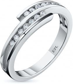 Кольцо из серебра с выращенными бриллиантами e0612kts06105300 ЭПЛ Даймонд 8700000945708
