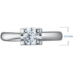 Кольцо из серебра с выращенным бриллиантом e0612kts06200855 ЭПЛ Даймонд 8700000919327