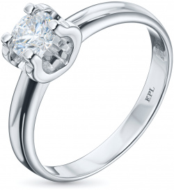 Кольцо из серебра с выращенным бриллиантом e0612kts06200855 ЭПЛ Даймонд 8700000972438