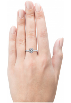 Кольцо из серебра с выращенными бриллиантами e0612kts10177200 ЭПЛ Даймонд 8700000881754
