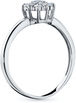 Кольцо из серебра с выращенными бриллиантами e0612kts10177200 ЭПЛ Даймонд 8700000881273