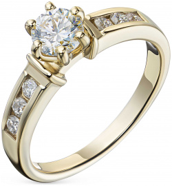 Кольцо из жёлтого золота с выращенными бриллиантами e0312kts08151700 ЭПЛ Даймонд 8700000789999