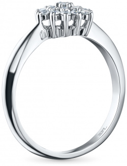Кольцо из серебра с выращенными бриллиантами e0612kts04180500 ЭПЛ Даймонд 8700000821224