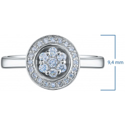 Кольцо из серебра с выращенными бриллиантами e0612kts06150100 ЭПЛ Даймонд 8700000961555