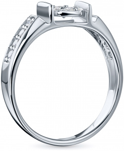 Кольцо из серебра с выращенными бриллиантами e0612kts09200302 ЭПЛ Даймонд 8700000955066