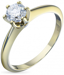 Кольцо из желтого золота с бриллиантом э0301кц01178400 ЭПЛ Даймонд 8600000153632