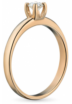 Кольцо из красного золота с бриллиантом э0201кц11102400 ЭПЛ Даймонд 7000001181626