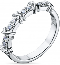 Кольцо из серебра с выращенными бриллиантами e0612kts04201998 ЭПЛ Даймонд 8700001032124