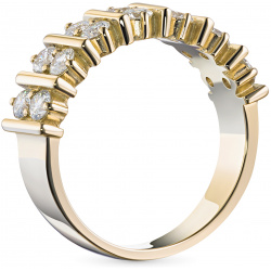 Кольцо из жёлтого золота с выращенными бриллиантами e0312kts02159700 ЭПЛ Даймонд 8700000637627