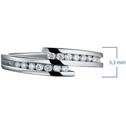 Кольцо из серебра с выращенными бриллиантами e0612kts06105300 ЭПЛ Даймонд 8700000704008