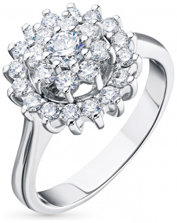 Кольцо из серебра с выращенными бриллиантами e0612kts07163600 ЭПЛ Даймонд 8700000722637