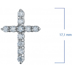Кулон из серебра с выращенными бриллиантами e0612pd04170300 ЭПЛ Даймонд 8700001246064