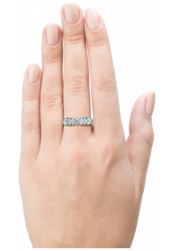 Кольцо из серебра с выращенными бриллиантами e0612kts02159600 ЭПЛ Даймонд 8700001197274